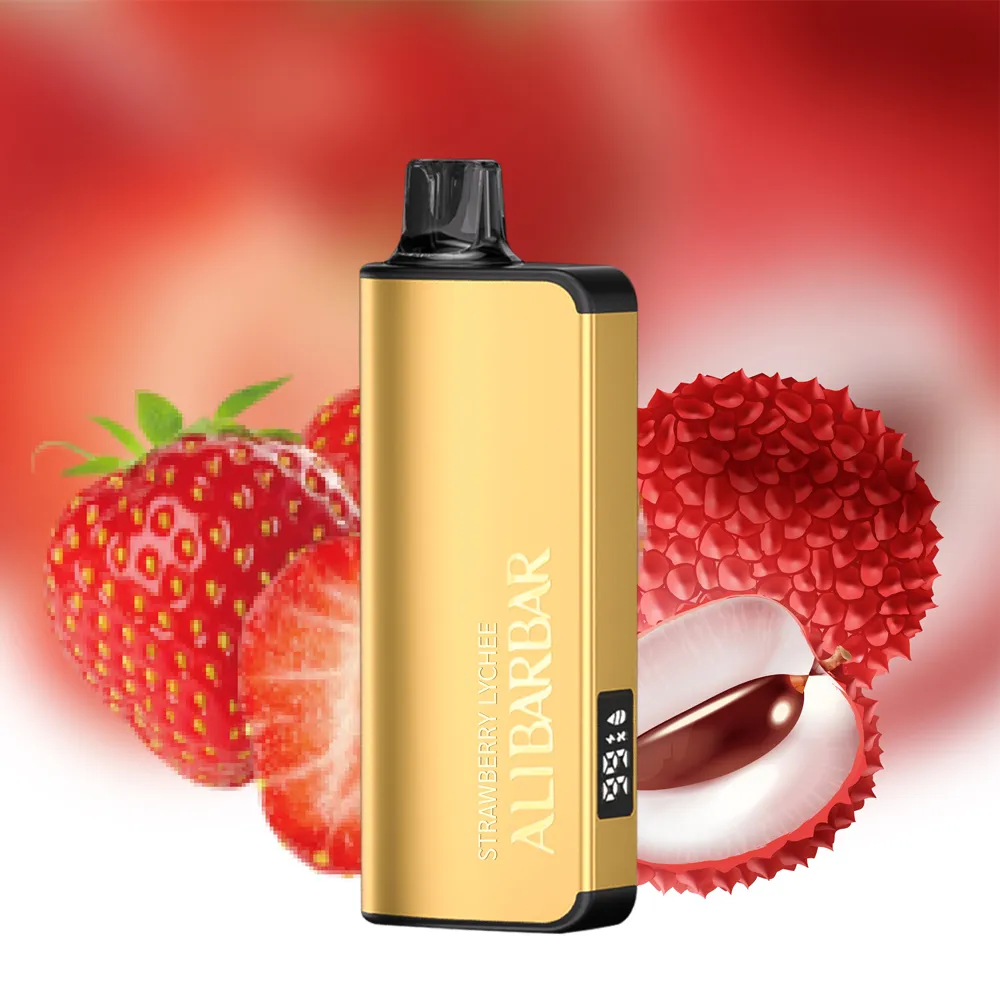 alibarbar-ingot-9000-puffs-strawberry-lychee.webp Alibarbar Ingot 9000 Disposable Vape – Strawberry Lychee - Image 1